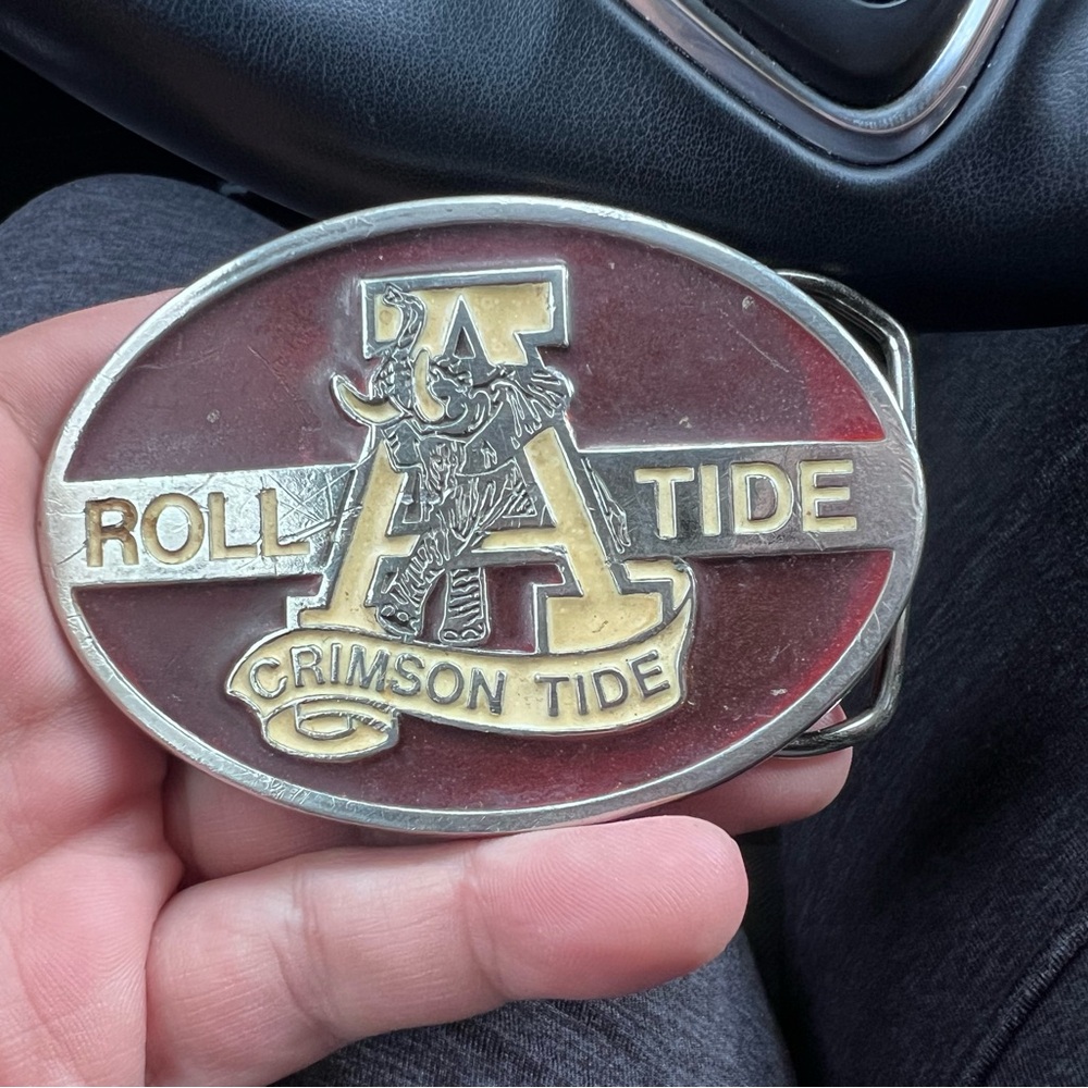 Crimson Tide Belt Buckle - Red and Gold